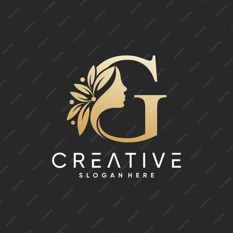 Premium Vector | Beauty woman logo design with letter g logo and modern concept G Logo Design Letter, Logo Design G, Woman Logo Design, Mg Logo, Gs Logo, G Logo Design, Design With Letters, Logo Word, Hair Logo