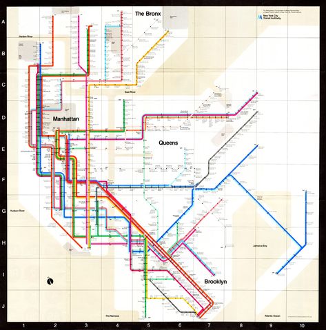 R.I.P. Massimo Vignelli, One Of The Greatest 20th Century Designers | Co.Design | business + design Map Graphic Design, Nyc Subway Map, London Underground Map, Underground Map, Transit Map, Metro Map, Metro System, Massimo Vignelli, Subway Map