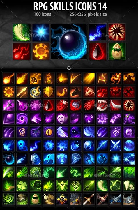 Fantasy Icon, Rpg Icons, Skill Icon, Game Icon Design, Ui Design Patterns, Minecraft Anime, Elemental Powers, Super Powers Art, Magic Symbols