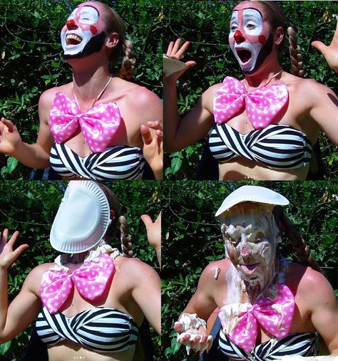 Female Clown, Cake Pie, Cute Clown, Clowning Around, Clown Costume, Clown Makeup, Projects To Try, A Place, Pie