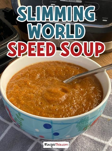 Slimming World Super Speed Soup in the Soup Maker Speed Soup, Slimmers World Recipes, Homemade Tomato Soup Recipe, Soup Maker Recipes, Quick Soup Recipes, Fat Burning Soup, Metabolism Boosting Foods, Speed Foods, Soup Maker