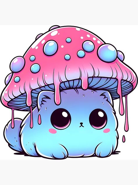 "Cute kitty" Magnet for Sale by Anna Halasek | Redbubble Cute Monster Drawing, Game Drawing, Kawaii Cat Drawing, Cute Monsters Drawings, Mushroom Drawing, Monster Drawing, Cute Kawaii Animals, Kitty Drawing, Trippy Wallpaper