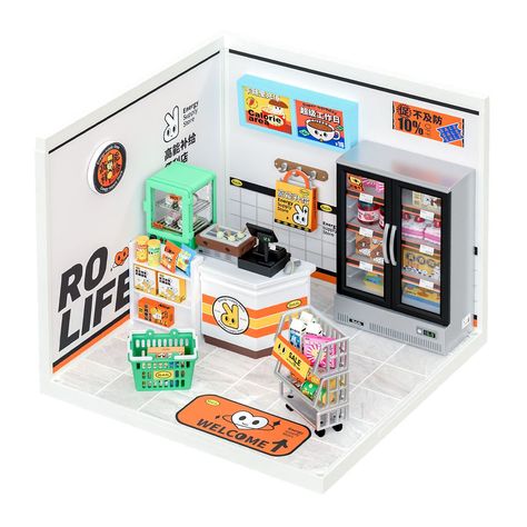 Miniature Toy Shop, Miniature Convenience Store, Miniature Vending Machine, Miniature Store, Diy Miniature House, Rement Miniature Kitchen, House Cafe, Super Store, Game Sprites