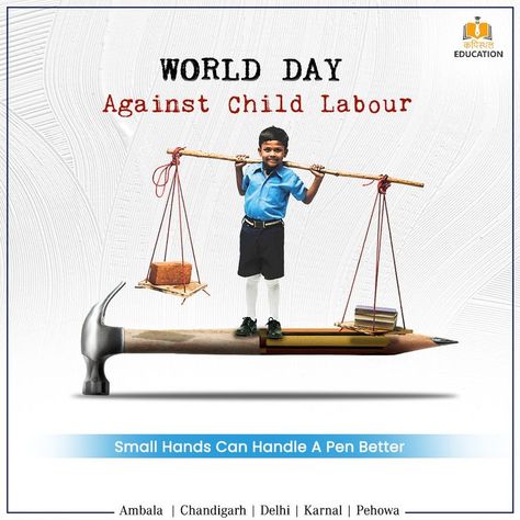 Don’t let their childhood get ruined because every child deserves to get an education and get playtime. Warm wishes on World Day Against Child Labour Day. International Day Of Education, World Day Against Child Labour, Child Labour, World Days, An Education, International Day, Labour, Labour Day, Labor