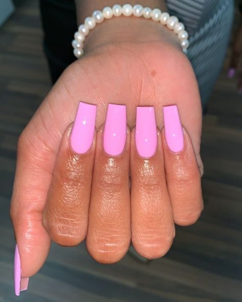 Cna Nails, Simple Acrylic Nails, Short Square Acrylic Nails, Acrylic Nails Coffin Short, Short Acrylic Nails Designs, Pink Nail, Pink Acrylic Nails, Square Acrylic Nails, Coffin Nails Designs