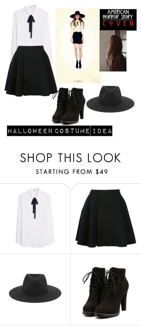 "Tassia Farmiga Halloween costume idea ahs coven" by haleyngarcia ❤ liked on Polyvore featuring Coven, MANGO, Avelon and rag & bone Ahs Coven Halloween Costume, Witch Coven Costume, Preppy Witch Costume, Coven Ahs Costume, Ahs Coven Aesthetic Outfit, Coven Costume Ideas, Ahs Coven Costume, Ahs Costume Ideas, Coven Halloween Costume