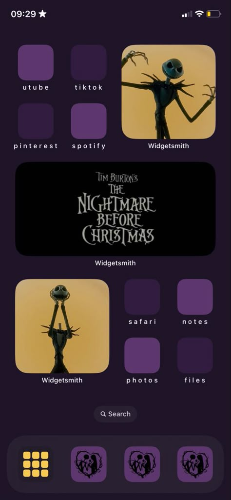 Tim Burton Homescreen, Halloween Layout Iphone, Ios 16 Home Screen Ideas Halloween, Nightmare Before Christmas Iphone Layout, Nightmare Before Christmas Homescreen, Nightmare Before Christmas App Icons, Nightmare Before Christmas Phone Theme, Halloween Ios Homescreen, Halloween Iphone Layout