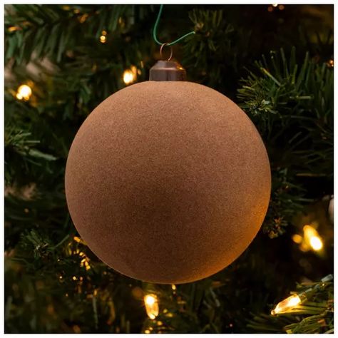 Flocked Ball Ornaments | Hobby Lobby | 5968391 Hobby Lobby Ornaments, Hobby Lobby Christmas Decorations, Brown Ornaments, Fishing Christmas Tree, Diy Baubles, Hobby Lobby Christmas Ornaments, Woodland Christmas Ornaments, Velvet Ornaments, Church Christmas Decor