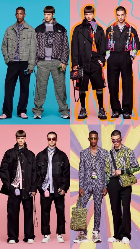 Versace Suit Mens, Versace Suit, Sport Style Men, Punk Style Outfits, Mens Trendy Outfits, Alt Fashion, Mens Designer Fashion, Swaggy Outfits, Versace Men