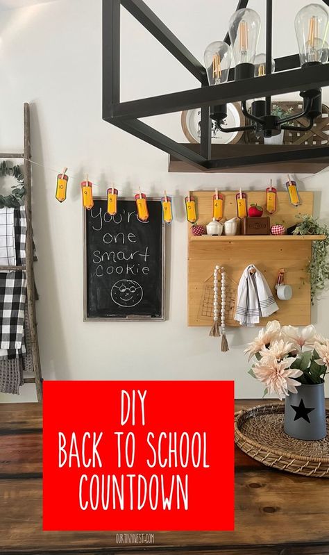 DIY back to school countdown School Countdown, Back To School Breakfast, Travel Crafts, Schedule Organization, Diy Back To School, Clutter Organization, Dollar Store Crafts, Dollar Stores, Parenting Hacks