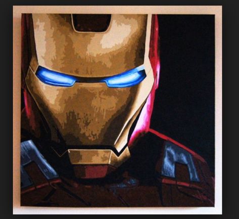 Iron Man Painting Canvases, Brushless Painting, Iron Man Painting, Superhero Painting, Avengers Painting, Superhero Canvas, Marvel Paintings, Iron Man Art, Iron Man Tony Stark