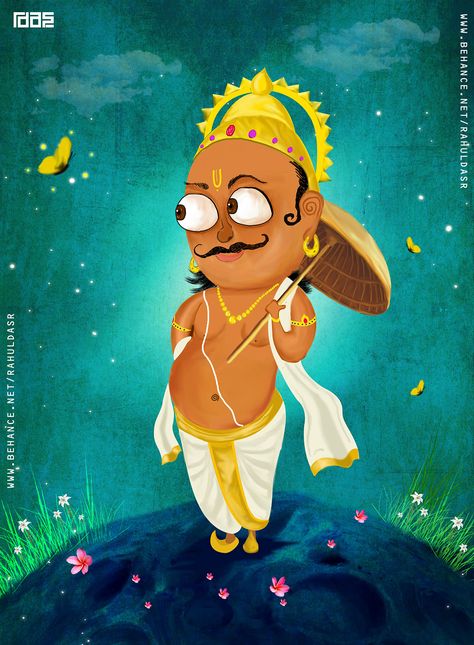 ONAM ILLUSTRATION on Behance Happy Onam Poster Hd, Creative Onam Poster Design, Onam Illustration, Onam Poster Design, Onam Poster, Happy Onam Images, Kerala Festival, Onam Images, Onam Pookalam Design