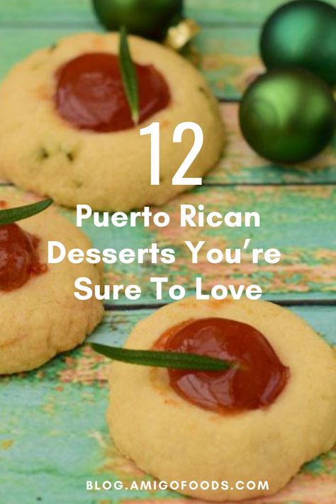 Dessert is a favorite part of the meal, even for those in Puerto Rico. And they bring out their desserts in style on this small island country. #puertorico #puertoricanfood #dessert #cookies Easy Puerto Rican Desserts, Puerto Rico Cookies, Puerto Rican Mojadito Cake, Puerto Rican Quesitos, Mantecaditos Puerto Rico, Easy Puerto Rican Appetizers, Puertorican Desert, Mallorca Bread, Cakes For Sale