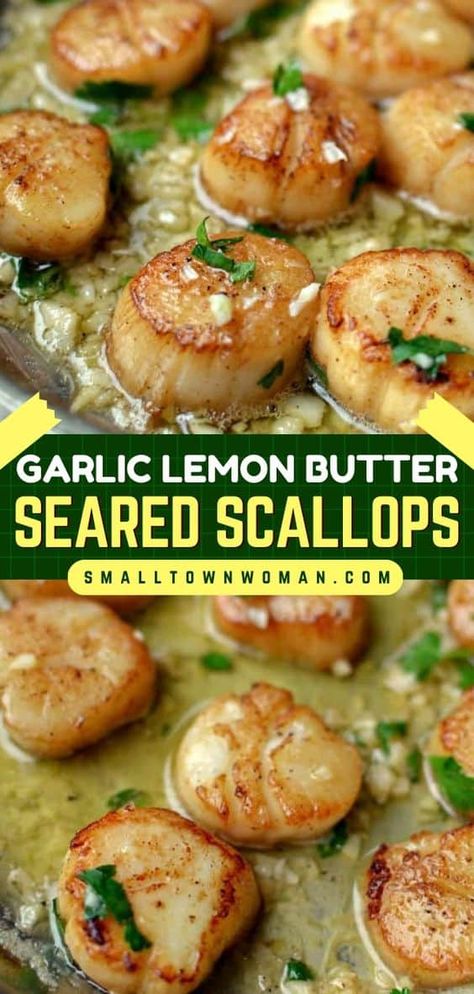 Best Scallop Recipe, Scallop Recipe, Seafood Sandwiches, Seafood Recipe, Seared Scallops, Scallop Recipes, Scallops Seared, Lemon Butter, Seafood Dinner