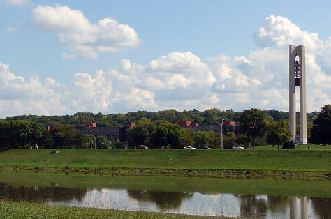 Carillon Bells/park and NCR headquarters... Dayton, Ohio Centerville Ohio, Headquarters Building, Child Hood, American Continent, Bell Tower, Usa States, Ohio River, Dayton Ohio, Community Development