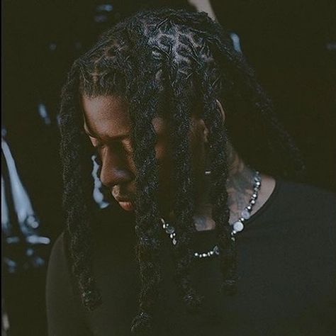 Sahbabii Pfp, Wicks Dreads, Loc Appreciation, Rapper Aesthetic, Pearl Aesthetic, Dreadlocks Men, Dread Hairstyles For Men, Hairstyle Black, Natural Hair Men