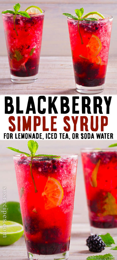 Simple Syrup For Lemonade, Blackberry Juice Recipes, Flavored Lemonade Recipes, Blackberry Raspberry Recipes, Blackberry Lemonade Recipe, Blackberry Simple Syrup, Lemonade Business, Homemade Beverages, Blackberry Lemonade