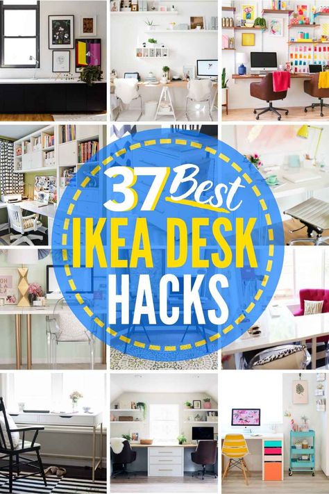 37 UNBELIEVABLE IKEA desk hacks! #IKEA #IKEAhacks #IKEAdeskhack #IKEAdesks #IKEAdeskideas #IKEAdeskhacks #Ikeadeskideas #ikeadeskhackhomeoffices #linnmon #linnmondeskhack #linnmondesk #alexdrawer #ekby #ekbyalexhack #ikeatrestledesk #ikeatrestlehack #expedit #kallax #ikeaexpedithack #kallaxhack #kallaxdesk #expeditdesk #ikeaingohack #rastdresserhack #klimpendesk #klimpendeskhack #Ikeaklimpin #ikeakallax #ikeaexpedit #ikeatrofast #trofasthack Ikea Desk Hack Home Offices, Ikea Expedit Hack, Kallax Desk, Linnmon Desk, Ikea Linnmon, Trestle Desk, Ikea Desk Hack, Desk Hacks, Ikea Expedit