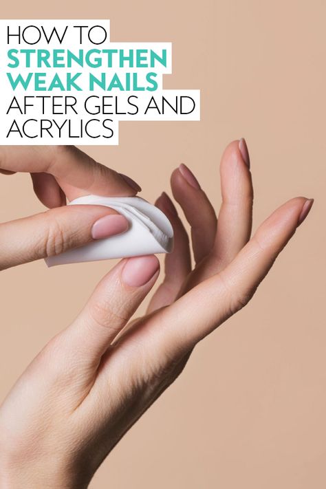 Nails After Acrylics, Grow Nails Faster, Gel French Manicure, Nail Hardener, Weak Nails, Nail Repair, Damaged Nails, Nail Care Routine, Nail Care Tips