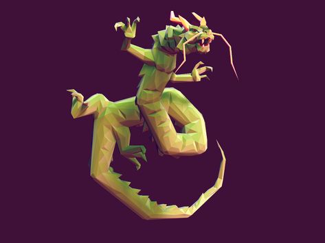 Dragon by Jona Dinges Low Poly Character, Low Poly Games, Low Poly 3d, Low Poly Models, Low Poly Art, 3d Artwork, 3d Modelling, 2d Art, Game Inspiration