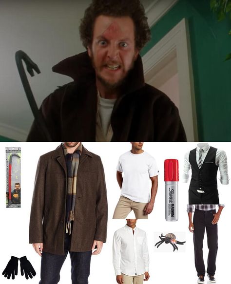 Marv From Home Alone Costume | Carbon Costume | DIY Dress-Up Guides for Cosplay & Halloween Sticky Bandits Costume, Kevin Home Alone Outfit, Wet Bandits Halloween Costume, Home Alone Robbers Costume, Christmas Movie Characters Costumes Diy, Wet Bandits Costume, Harry And Marv Home Alone Costume, Home Alone Costume Ideas, Marv Home Alone Costume