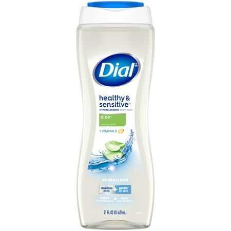 New from Dial! Healthy & Sensitive Aloe body wash. Care for your sensitive skin with a hypoallergenic formula made without dyes and with gentle ingredients. Dial HYDRACLEAN Complex feels deeply cleansing while being gentle on your skin, leaving it feeling soft & healthy.Dermatologist tested & approved under the Leaping Bunny cruelty free program. This package contains 21 fluid ounces of Dial body wash. Color: Clear. Sensitive Body Wash, Dial Soap, Best Body Wash, Foaming Hand Wash, Best Body, Hard Workout, Best Fragrances, Body Cleanser, Body Soap