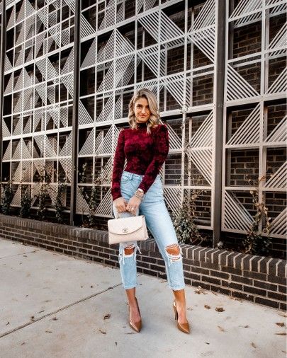 Burgundy bodysuit back in stock, runs TTS - wearing a small here. Mom jeans are great for fall and winter outfits! http://liketk.it/2XZH4 @liketoknow.it #liketkit #LTKstyletip #LTKsalealert #LTKunder100 Burgundy Bodysuit Outfits, Bodysuit Outfit Winter, Mom Jeans Outfit Summer, Burgundy Bodysuit, Fall And Winter Outfits, Mum Jeans, Jeans Outfit Winter, Mom Jeans Outfit, Ripped Mom Jeans