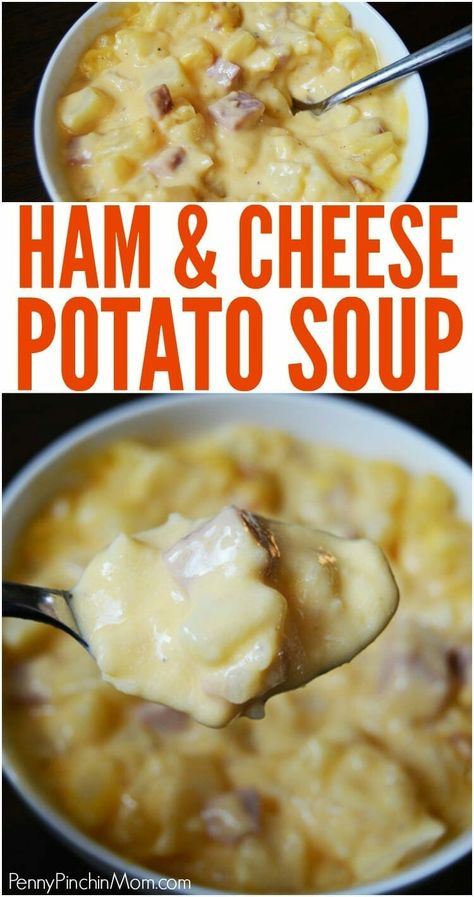 Ham Soups, Ham Soup Crockpot, Cheese Potato Soup, Soup Cheese, Soup Potato, Ham Soup Recipes, Soup Crockpot, Slow Cooker Potato Soup, Slow Cooker Potatoes