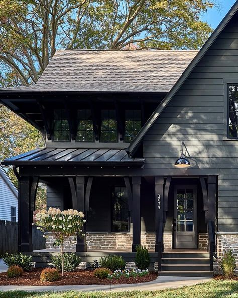 Benjamin Moore Deep River, Modern Mountain Home Exterior, Benjamin Moore Exterior, Wood Countertops Kitchen, Mountain Home Exterior, Deep River, Modern Mountain Home, Exterior Paint Colors For House, Mountain Modern