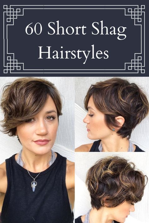 Hair Short Back Long Sides, Pixie To Shag Transition, Hairstyles Off The Face, Pixie Haircut For Double Chin, Hair Short In Back Long On Sides, Hi Low Haircut Women, Not Too Short Haircuts, Short Wavy Hair Blonde Highlights, Long In The Front Short In The Back