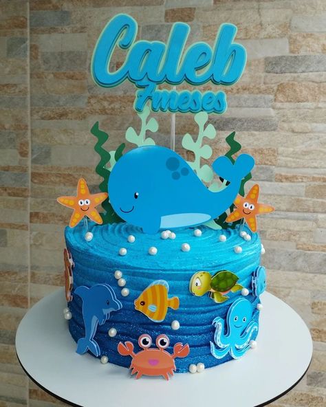 Ocean Cakes, Sea Cakes, Ocean Party, Cake Factory, Sea Birthday, Baby Birthday Party, Cakes For Boys, Boy Birthday Parties