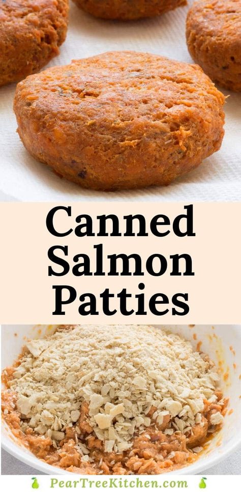 Salmon Patties And Sides, Can Salmon Recipes, Salmon Patties Recipe Canned, 3 Ingredient Salmon, Simple Salmon Patties Recipe, Recipe For Salmon Patties, Canned Salmon Patties, Recipe For Salmon, Canned Salmon Recipes