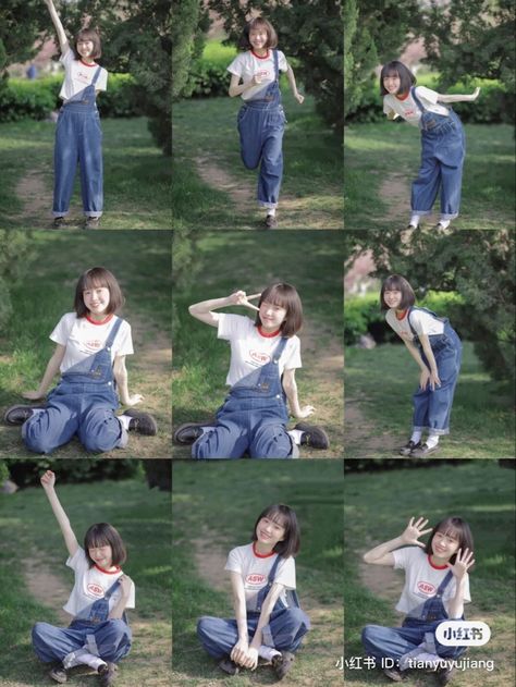 Cute Energetic Poses, Photo Poses Korean, Kawaii Poses Photo, Sakura Concept Photo, Cutesy Poses, Soft Poses, Cheerful Pose, Face Hide Poses, Fun Poses