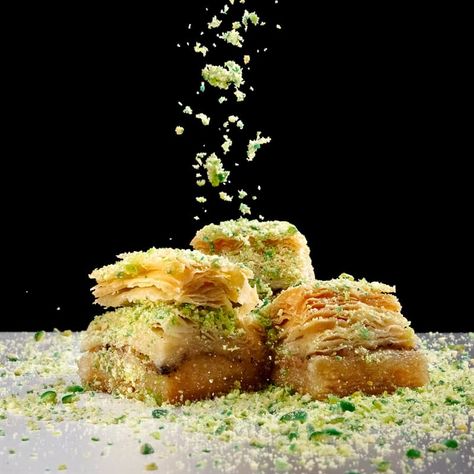 #11 Baklava is a Turkish dessert made from phyllo dough, chopped nuts and honey or syrup Pictures Of Desserts, Ghraybeh Recipe, Turkish Dessert, Sophisticated Food, Arabic Sweets Recipes, Egg Free Baking, Arabic Desserts, Arabic Dessert, Semolina Cake