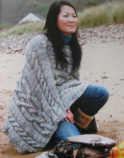 Ravelry: Cable Panel for Classic Cabled Poncho pattern by Claire Crompton Knitted Poncho Patterns, Knitted Poncho Patterns Free, Poncho Knitting, Winding Yarn, Poncho Patterns, Knitted Accessories, Poncho Knitting Patterns, Capes & Ponchos, Poncho Pattern