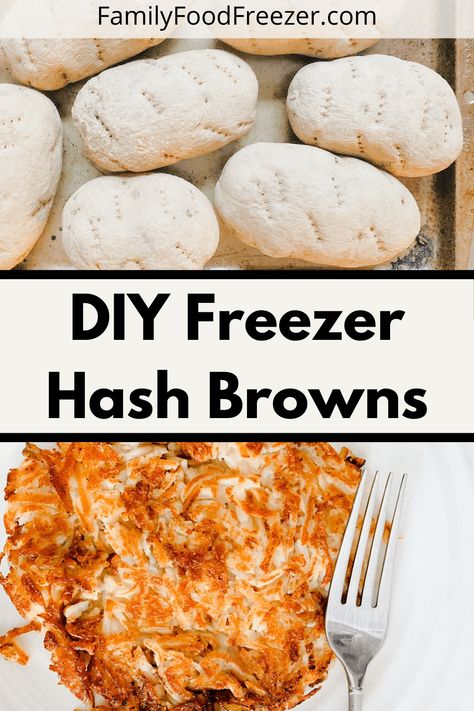 Freezer Hash Browns | How to make and freeze hash browns | Frozen Potato Recipe Healthy, Freezer Potatoes, Potatoes Recipes Easy, Simple Easy Dinners, Appetizers Potato, Potato Dinner Recipes, Gluten Free Easy Recipes, Homemade Hash Browns, Fries In Air Fryer