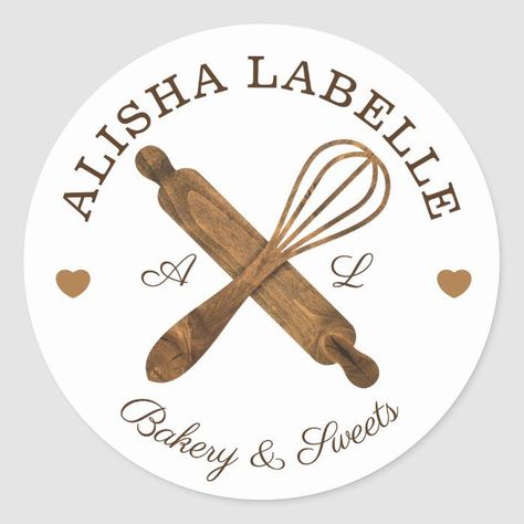 Pin on Products Whisk Logo, Baking Logo Design, Cute Bakery, Baking Logo, Wooden Rolling Pin, Cake Logo Design, Logo Design Set, Cake Logo, Baking Business