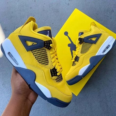 Air Jordan 4 Retro “Tour Yellow”Black Yellow Electric Mother Yellow men's sizes Air Jordan 4 Yellow, Jordan 4’s, Nike Air Jordan 4 Retro, Rainbow Sneakers, High Top Basketball Shoes, Nike Air Jordan 4, Jordan Shoes Retro, Nike Jordan Retro, Shoes Sneakers Nike