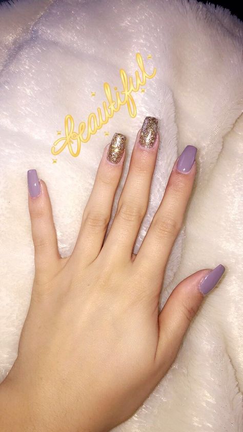 Lavender toned nude and gold nails for the holidays ✨ || pinterest: @blondeinblush Lavender And Gold Nails, Gold Nails, Heart Ring, Lavender, Nails