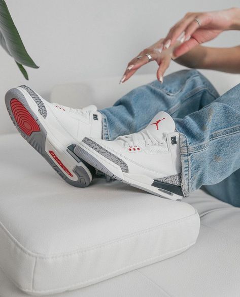 Nike Jordan Air 3, Jordan 3 Cement Reimagined Outfit, Air Jordan 3 White Cement Outfit, Jordan 3 Cement Outfit, Jordan 3 Hide N Seek Outfits, Jordan 3 Aesthetic, Pandabuy Outfits, Jordan 3 Reimagined Outfit, Jordan Retro 3 Outfit Women