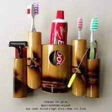 Bamboo Multipurpose Tooth Brush Holder at Rs 240/piece | Mumbai | ID: 25588059530 Tooth Brush Holder Ideas, Bamboo Decoration, Tooth Brush Holder, Bamboo Diy, Indian Army Wallpapers, Bamboo Gifts, Bamboo Decor, Bamboo Products, Bamboo Art