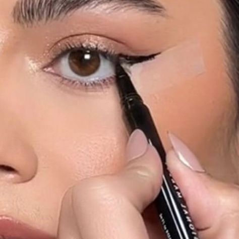 Danielle Estrada on Instagram: "This hack changed my life not to be dramatic or anything" Danielle Estrada, Eyeliner Wing, Beauty Procedures, Face Makeup Tips, Eyeliner Tutorial, October 23, Winged Eyeliner, Change My Life, Change Me