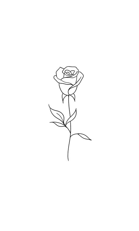 Roses Tattoos For Women, Line Art Rose Tattoo, Rose Line Tattoo, Rose Fine Line Tattoo, Rose Line Art, Minimalist Rose, Fineline Tattoo, Red Rose Tattoo, Tat Ideas