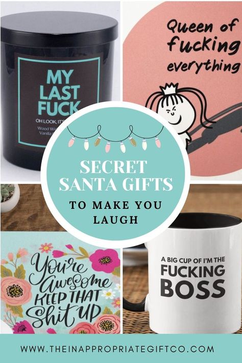 Have a laugh and enjoy a browse through this years curated list of inappropriate gift ideas for this years office secret santa. #makelifefunagain Inappropriate Gifts For Friends, Kris Kringle Ideas, Secret Santa Gift Ideas Funny, Bad Santa Gift Ideas, Secret Santa Funny Ideas, Best Dirty Santa Gifts, Dirty Santa Gift Ideas Funny, Secret Santa Ideas, Funny Secret Santa Gifts