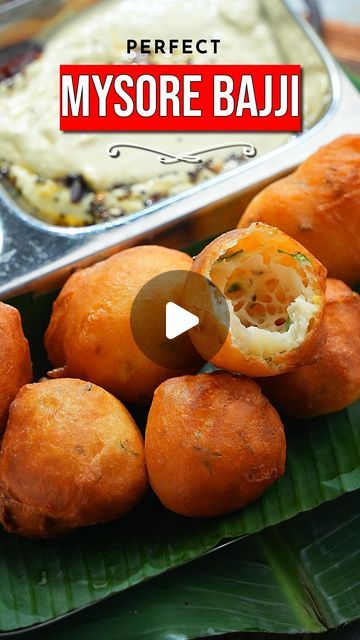 Mysore Bajji Recipe, Mysore Bonda Recipe With Maida, Indian Snack Recipes Street Food, Maida Recipes Snacks, Rice Flour Snacks, Mysore Bonda Recipe, Bajji Recipe, Deep Frying, Food Style