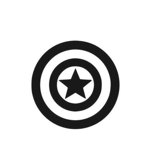 Small Captain America Tattoo, Mcu Symbols, Captain America Shield Drawing, Captain America Stickers, Marvel Symbols, Captain America Shield Tattoo, Fake Tattoo Ideas, Villain Tattoo, Captain America Svg