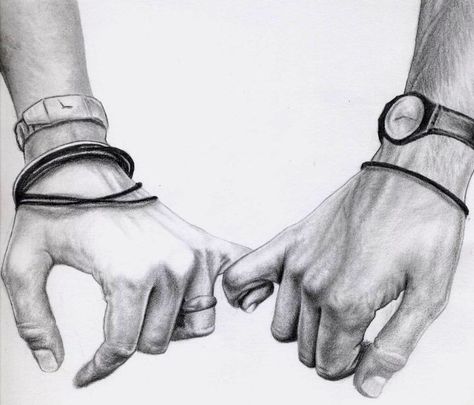 pinky promise? Holding Hands Drawing, Couple Drawing, Pencil Art Drawings, Drawing Images, Couple Drawings, Love Drawings, Pencil Art, The Words, Love Art