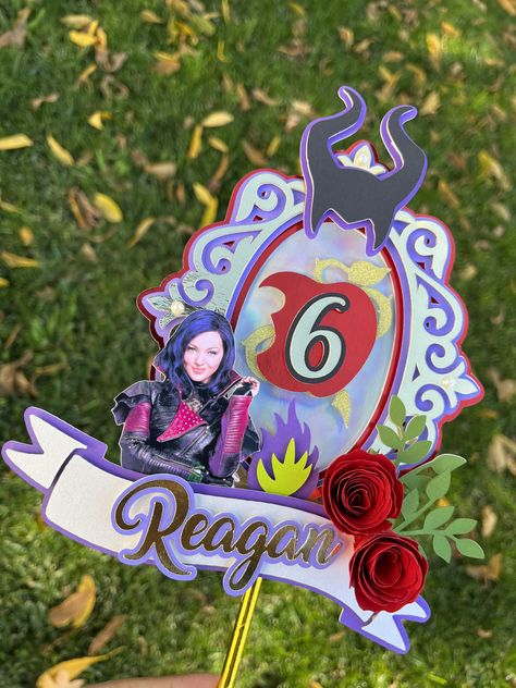 Descendants Cake Topper, Disney Cake Topper, Maleficent Cake, Descendants Cake, Disney Cake, 3 Cake, Descendants 3, Maleficent, Descendants