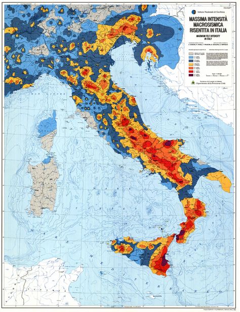 Italian seismic hazard map Italy Geography, Economic Map, Cumulonimbus Clouds, Hazard Map, Maps Of Europe, Earth Facts, Map Italy, Economic Geography, Map Of Italy