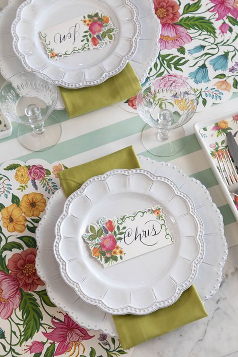 We're so excited to expand our Sweet Garden Story! These bright flowers are the perfect backdrop for tea time, Easter brunches, and more. Border Decoration, Floral China, Green Napkins, Pink Napkins, Gold Banner, Stationery Inspiration, Birthday Brunch, Table Scape, Pink Frames